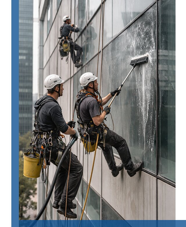 Профессиональная высотная мойка фасадов зданий в Туймазы