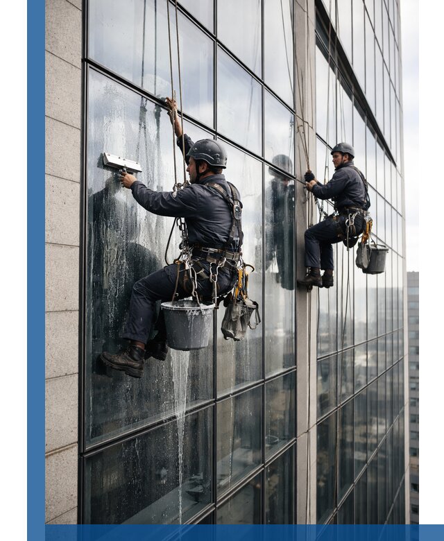 Профессиональная мойка стеклянных фасадов зданий в Туймазы