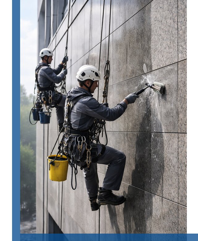 Профессиональная мойка фасада из керамогранита в Туймазы