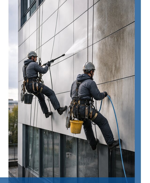 Мойка фасада из композита в Туймазы по цене от 306 р. | ВЫСОТНИК-Тмз