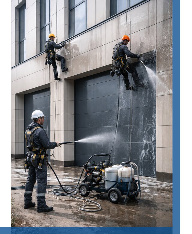 Послестроительная мойка фасада в Туймазы от 306 р. | ВЫСОТНИК-Тмз