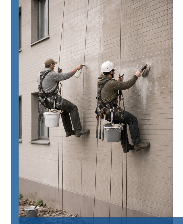 Удаление высолов с фасада зданий в Туймазы без повреждений и следов
