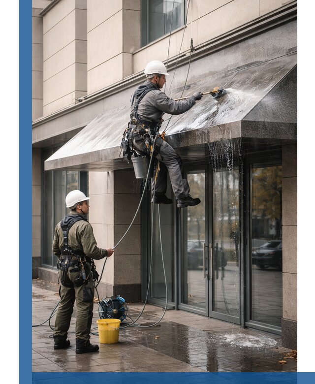 Профессиональная мойка козырьков и навесов в Туймазы