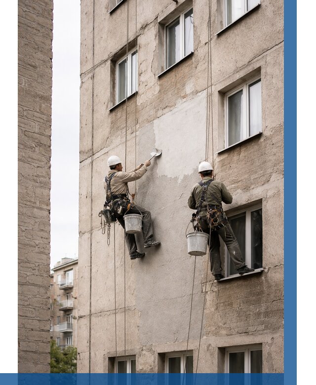 Косметический ремонт фасада в Туймазы от 1121 р. | ВЫСОТНИК-Тмз