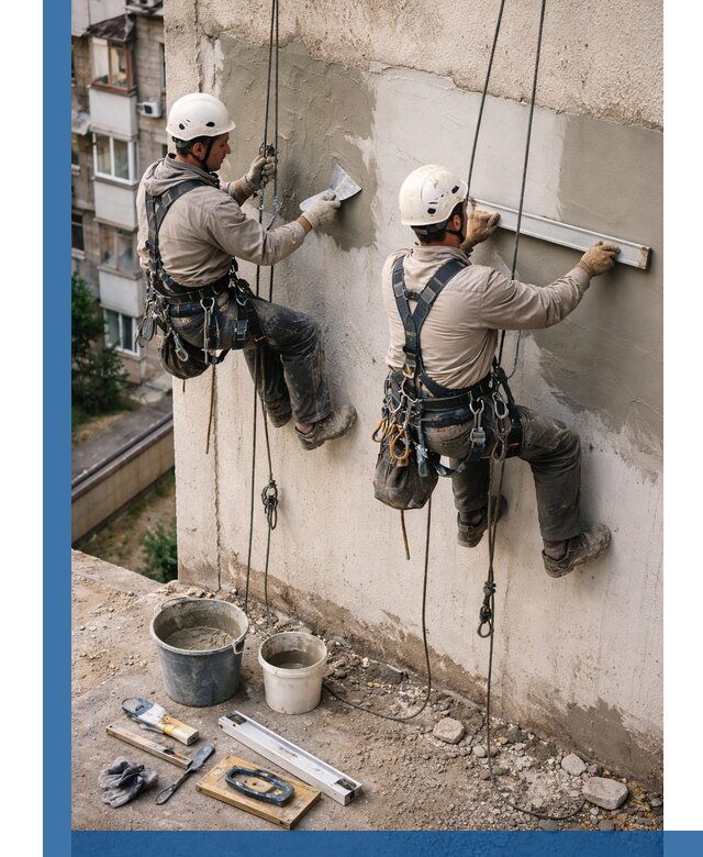 Комплексный ремонт штукатурного фасада с гарантией в Туймазы