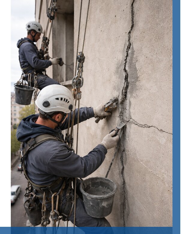 Заделка трещин на фасаде в Туймазы от 917 р. | ВЫСОТНИК-Тмз