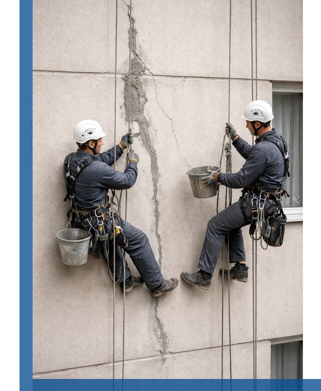 Заделка трещин на фасаде в Туймазы с гарантийным ремонтом