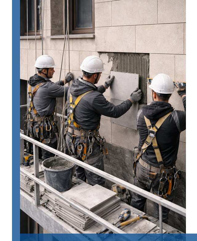 Ремонт облицовки фасада плиткой в Туймазы с гарантией