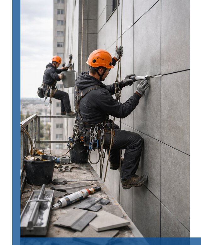 Профессиональный ремонт фасада из керамогранита в Туймазы