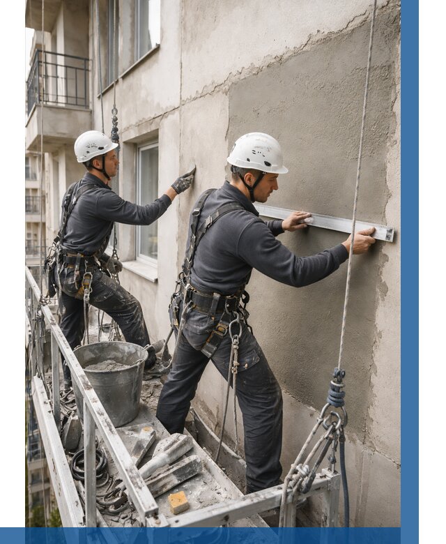 Штукатурка фасада на высоте в Туймазы от 917 р. | ВЫСОТНИК-Тмз