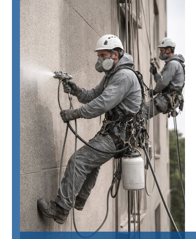 Безвоздушная покраска фасадов зданий в Туймазы профессионально