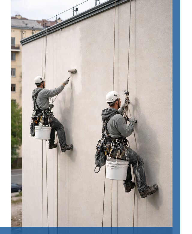 Покраска оштукатуренного фасада в Туймазы от 326 р. | ВЫСОТНИК-Тмз