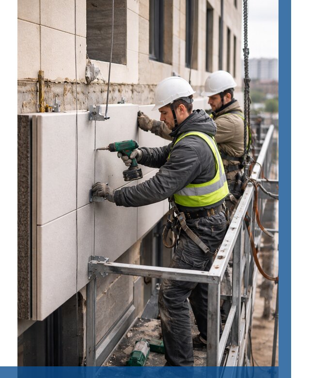 Монтаж фасадных термопанелей в Туймазы от 1529 р. | ВЫСОТНИК-Тмз