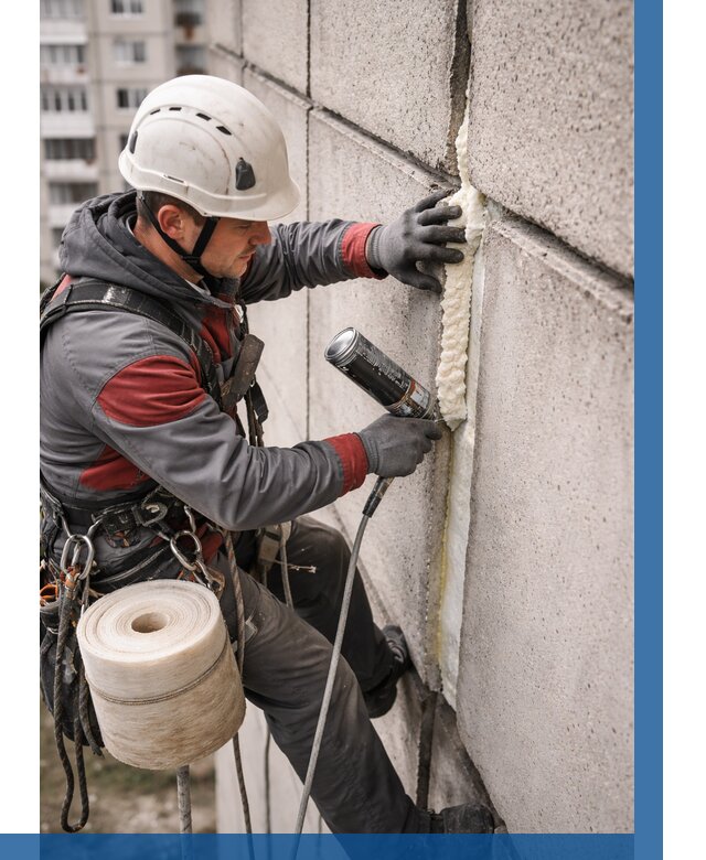 Утепление межпанельных швов в Туймазы от 713 р. | ВЫСОТНИК-Тмз