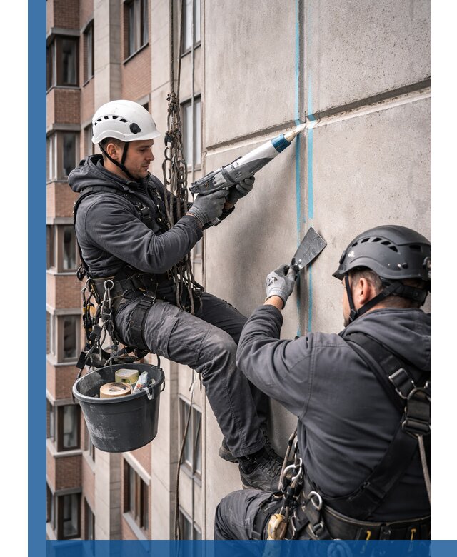 Вторичная герметизация швов фасада и кровли в Туймазы