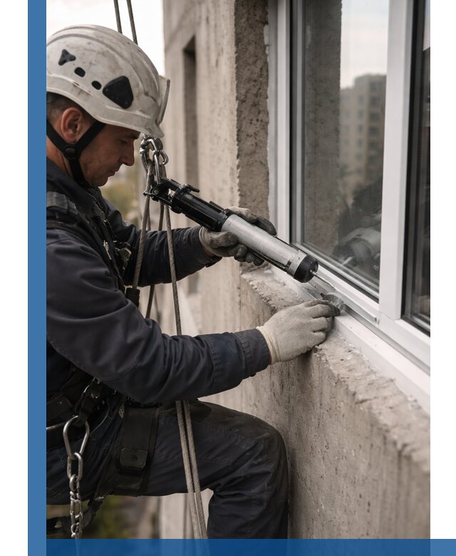 Герметизация оконных швов снаружи в Туймазы профессионально