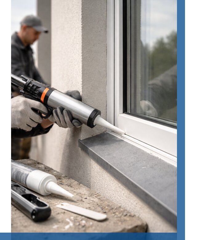 Герметизация монтажных швов окон в Туймазы от 662 р. | ВЫСОТНИК-Тмз
