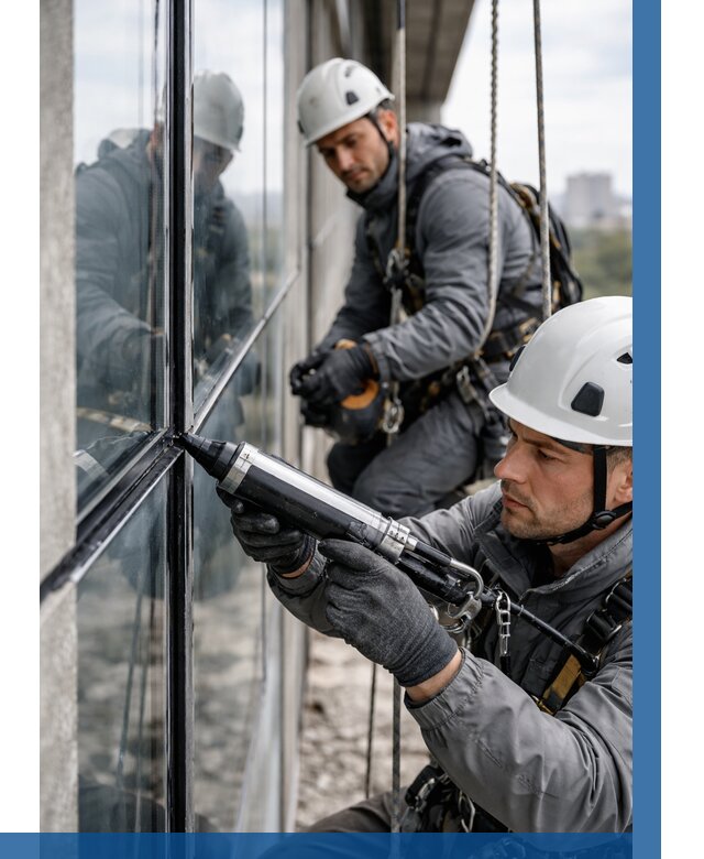 Герметизация витражных швов в Туймазы от 662 р. | ВЫСОТНИК-Тмз