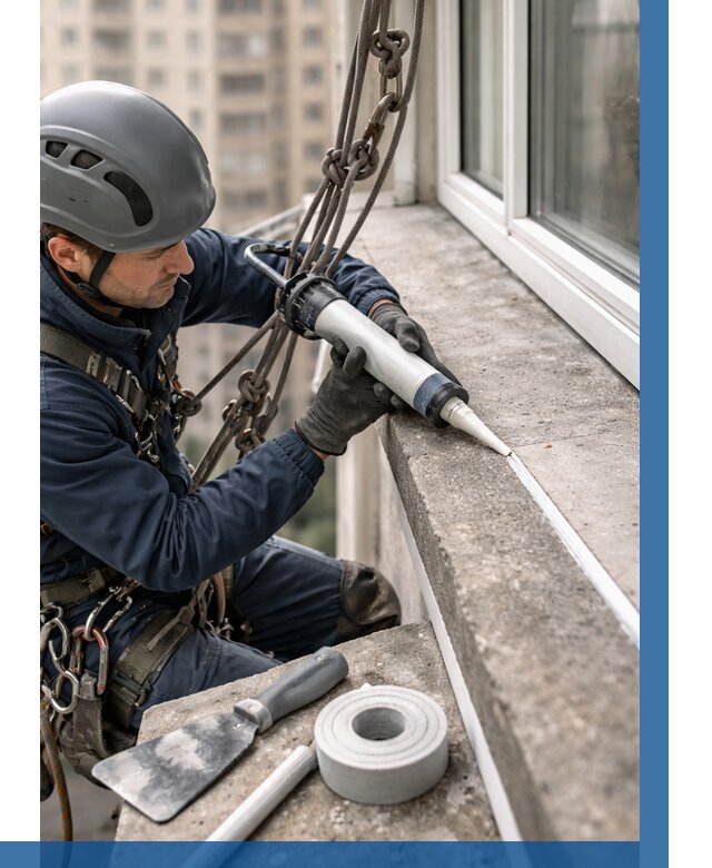 Герметизация балконного козырька в Туймазы от 4586 р. | ВЫСОТНИК-Тмз