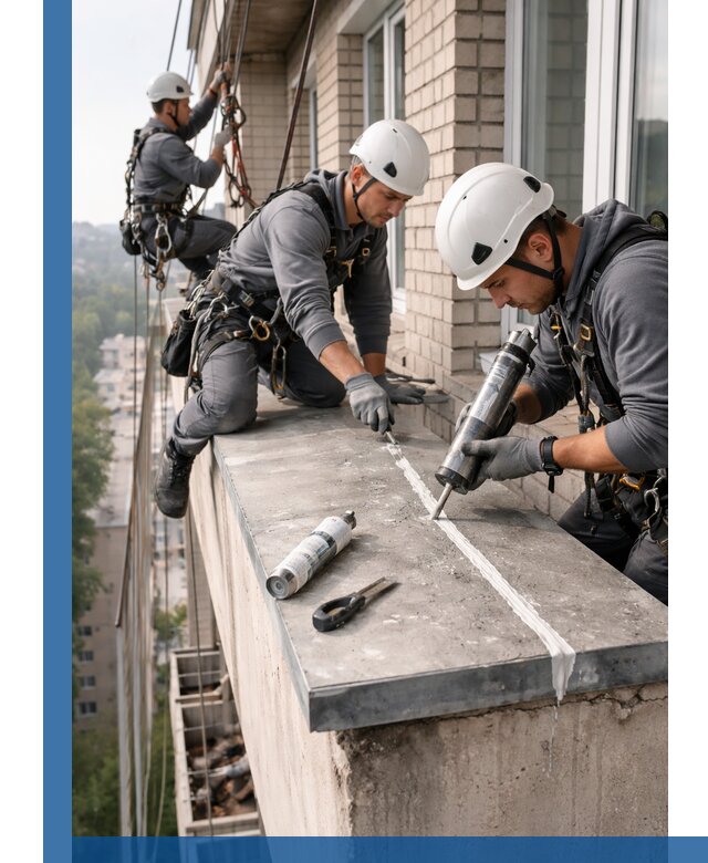 Герметизация балконного козырька в Туймазы профессионально