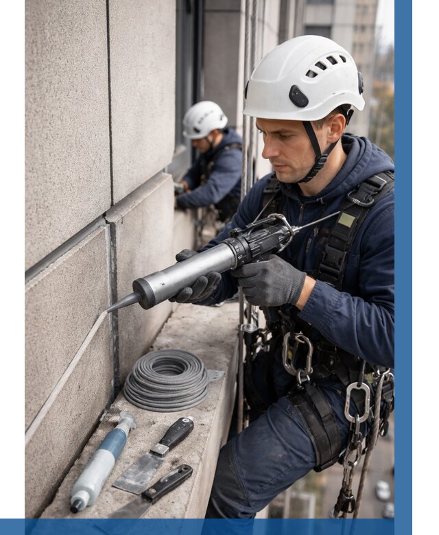 Герметизация деформационных швов фасада в Туймазы от 713 | ВЫСОТНИК-Тмз