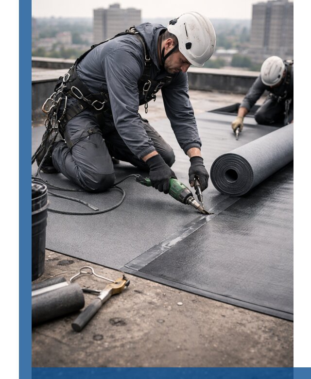 Ремонт мягкой кровли в Туймазы с выездом промальпинистов