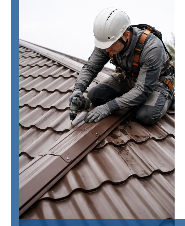 Ремонт металлочерепицы на крыше в Туймазы профессионально