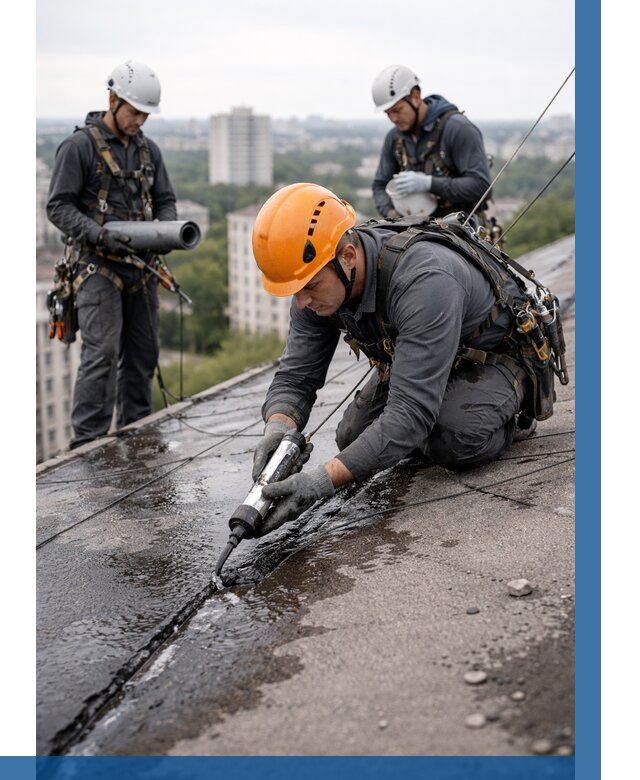 Устранение протечек кровли в Туймазы от 12228 р. | ВЫСОТНИК-Тмз