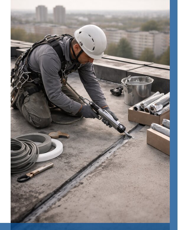 Герметизация швов кровли в Туймазы от 459 р./м2 | ВЫСОТНИК-Тмз