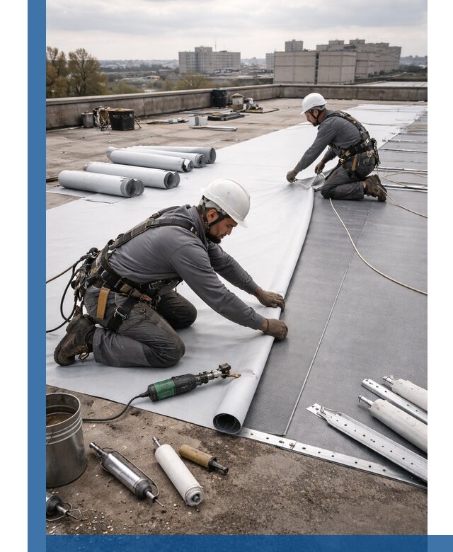 Монтаж мембранной кровли в Туймазы для промышленных зданий