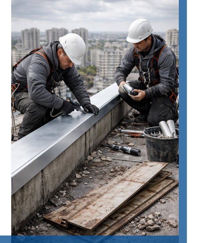 Замена парапетных крышек под ключ в Туймазы от 1223 р. | ВЫСОТНИК-Тмз