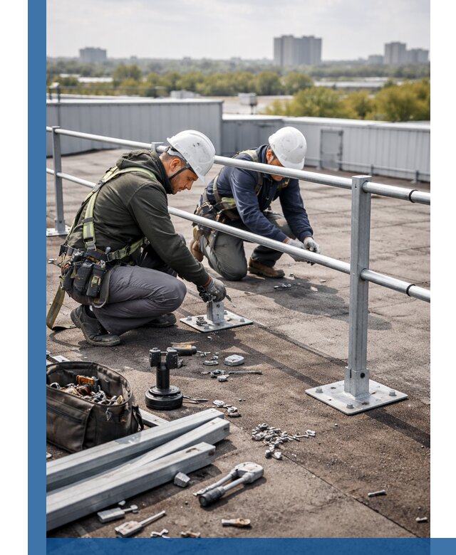 Монтаж кровельного ограждения в Туймазы под ключ с гарантией