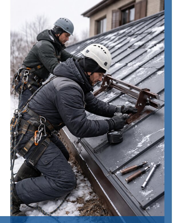 Монтаж снегозадержателей в Туймазы от 459 р. | ВЫСОТНИК-Тмз