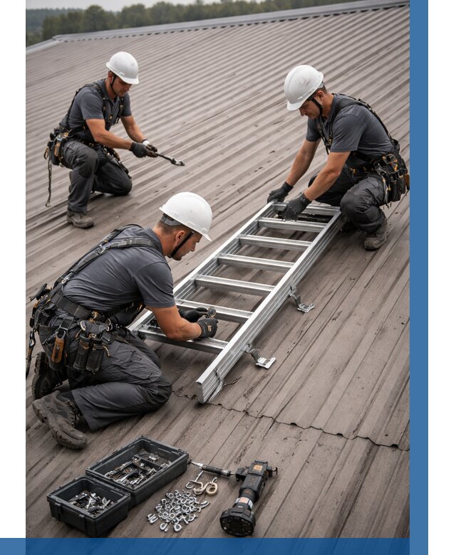 Монтаж кровельной лестницы в Туймазы от 4586 р. | ВЫСОТНИК-Тмз