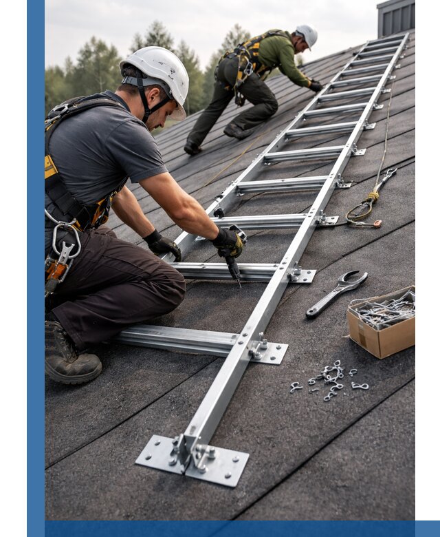 Профессиональный монтаж кровельной лестницы в Туймазы под ключ