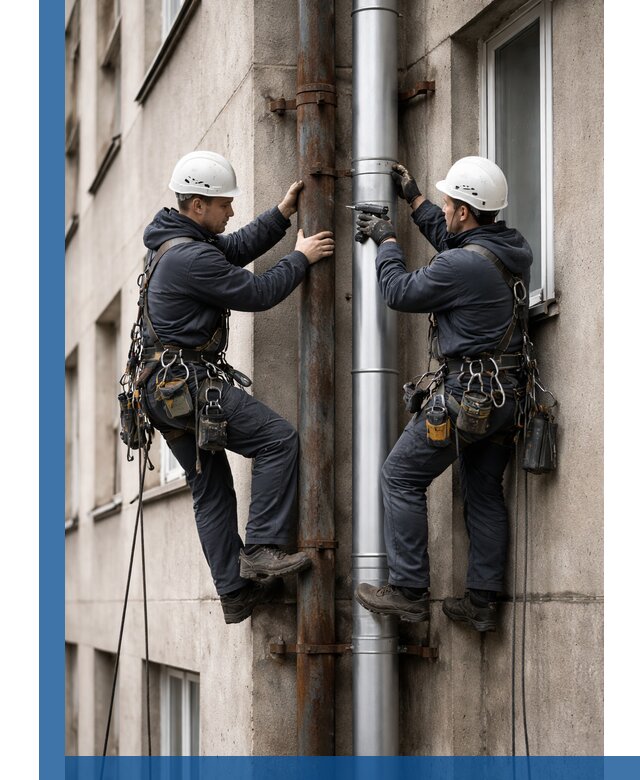 Замена водосточных труб в Туймазы: монтаж и демонтаж под ключ