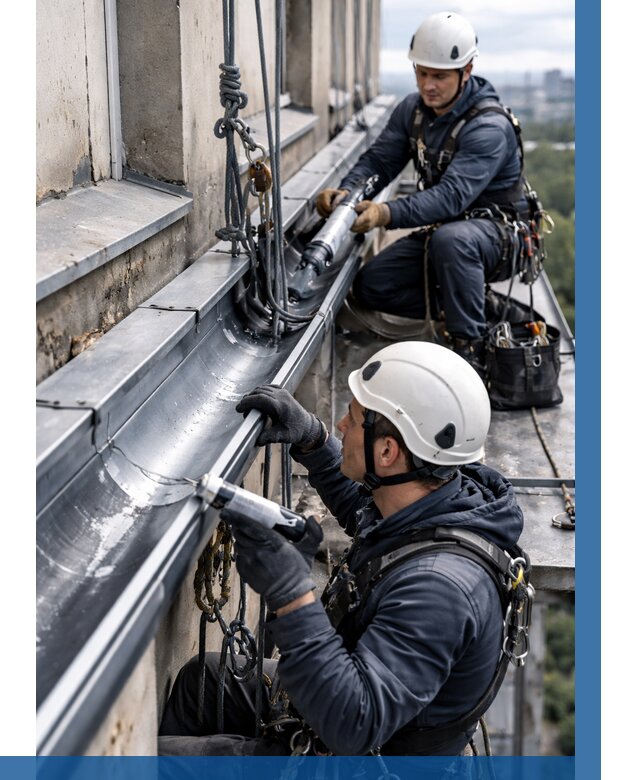 Ремонт водосточных желобов в Туймазы от 6624 р. | ВЫСОТНИК-Тмз