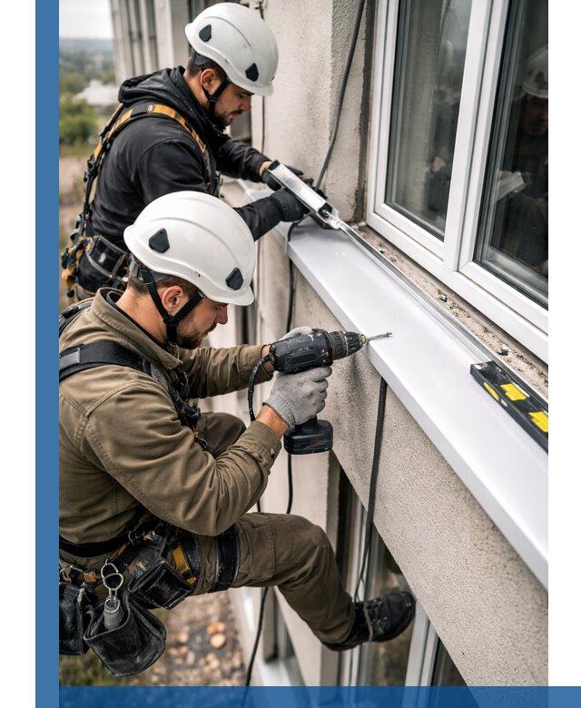 Профессиональный монтаж оконных отливов и отведения воды в Туймазы