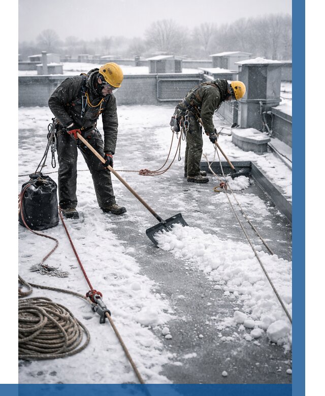 Очистка крыши от снега в Туймазы от 7643 р. | ВЫСОТНИК-Тмз