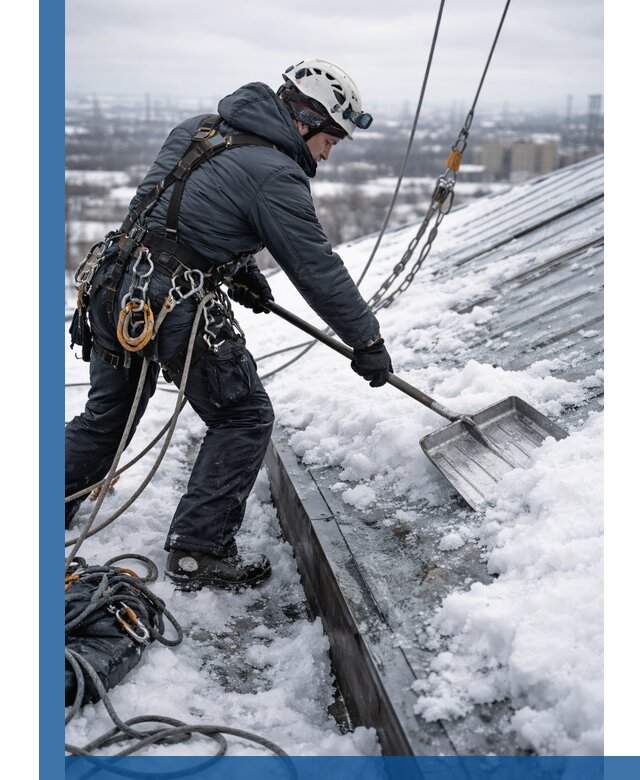 Профессиональная очистка кровли от снега и наледи в Туймазы