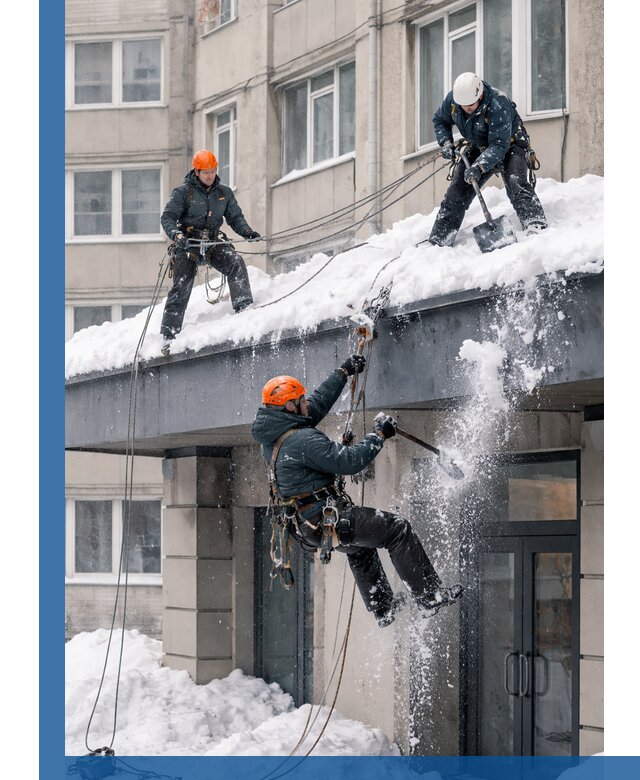 Безопасная очистка навесов от снега в Туймазы круглогодично