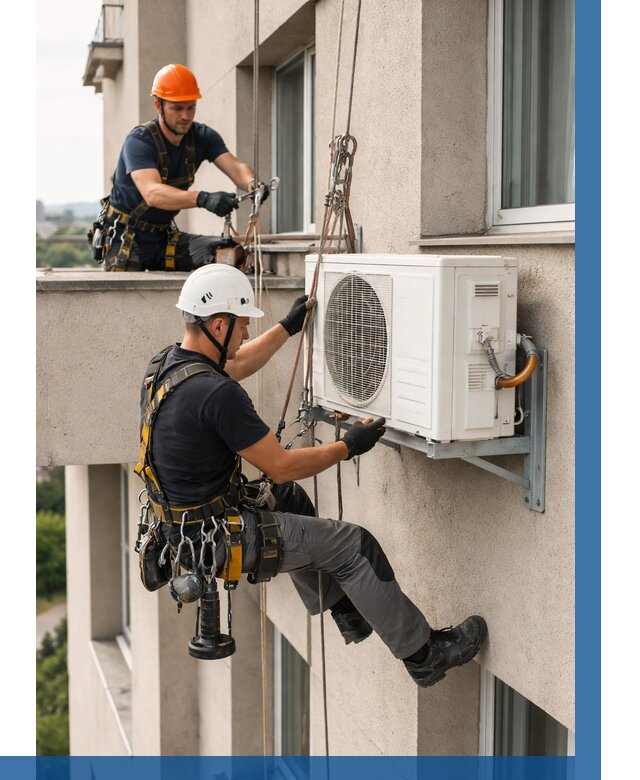 Монтаж внешнего блока кондиционера в Туймазы от 6624 р. | ВЫСОТНИК-Тмз