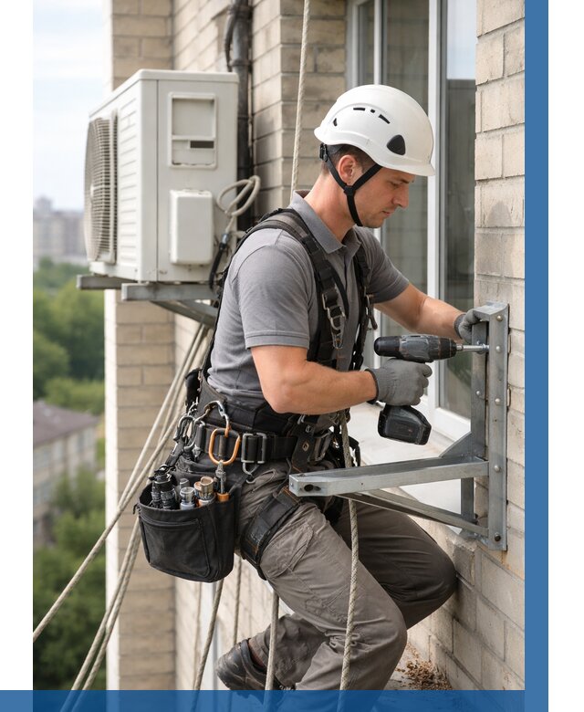 Установка кронштейнов кондиционера в Туймазы от 3567 р. | ВЫСОТНИК-Тмз