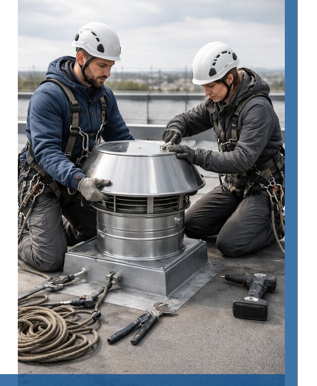 Установка дефлекторов на кровле в Туймазы от 4586 р. | ВЫСОТНИК-Тмз