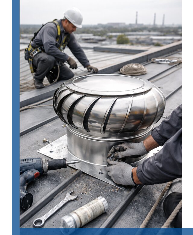 Установка дефлекторов на кровле в Туймазы профессионально