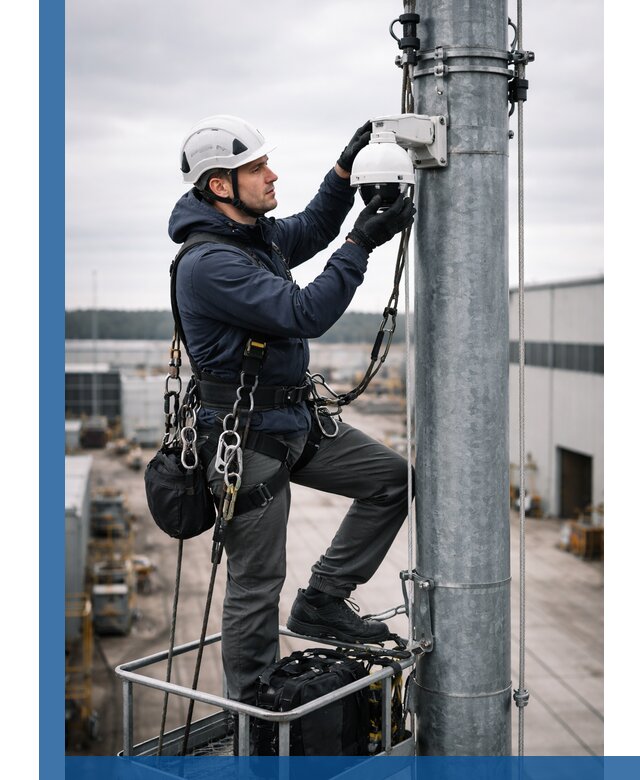 Профессиональная установка видеокамер на мачте в Туймазы