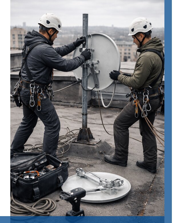 Демонтаж антенн на крыше в Туймазы от 4586 р. | ВЫСОТНИК-Тмз