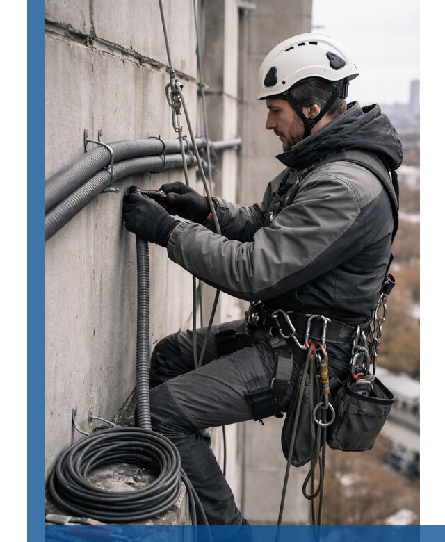 Профессиональный монтаж гофры для кабеля в Туймазы с гарантией