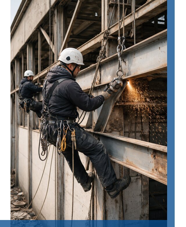 Демонтаж металлоконструкций на высоте в Туймазы от 6624р. |ВЫСОТНИК-Тмз