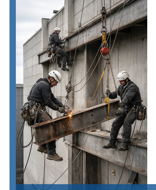 Демонтаж металлоконструкций на высоте в Туймазы под ключ